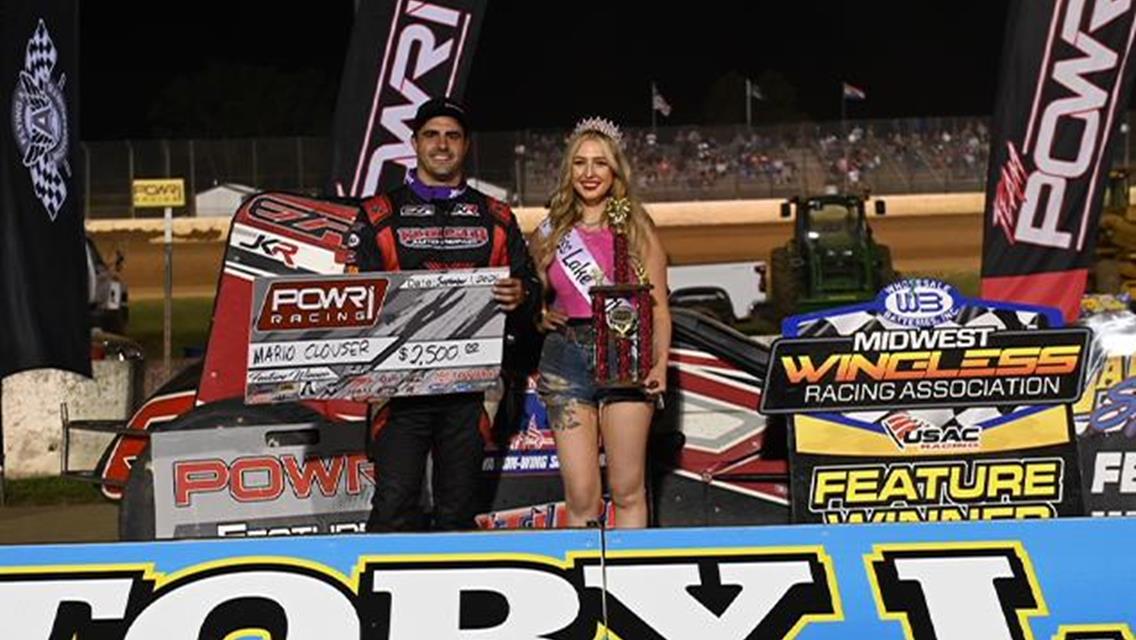 Mario Clouser Masters Win at Lake Ozark Speedway with POWRi WAR