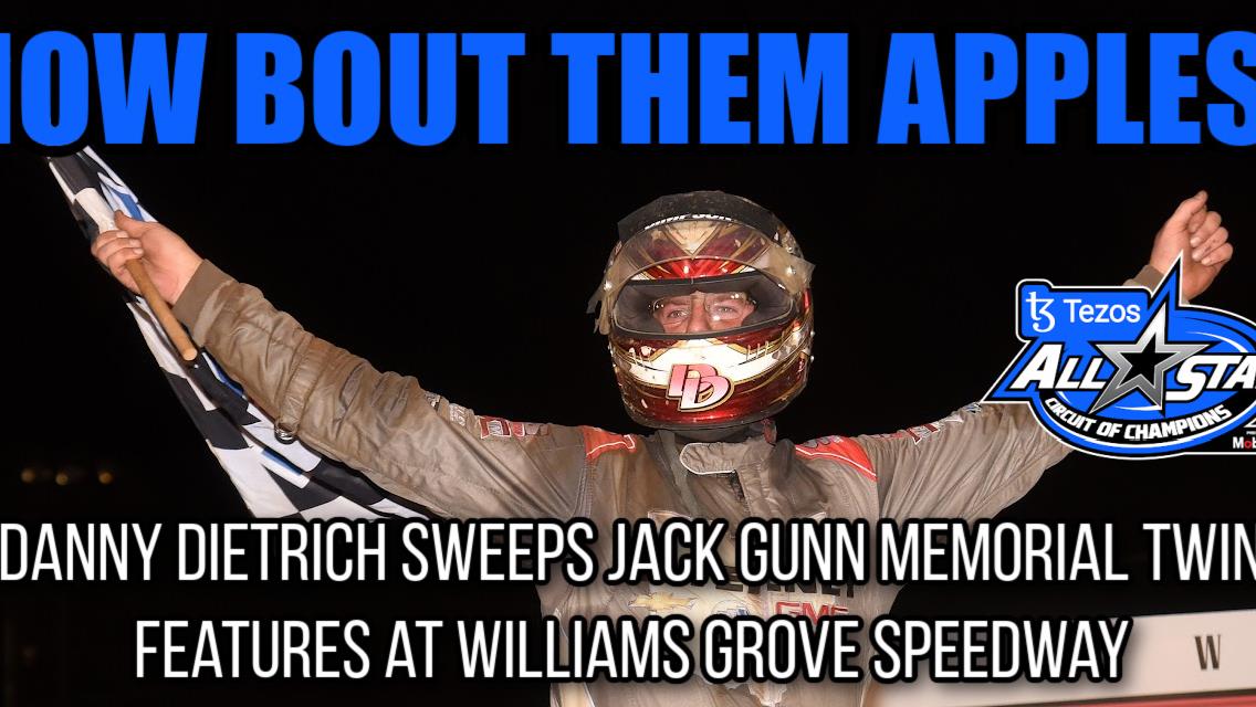 Danny Dietrich sweeps Jack Gunn Memorial twin features at Williams Grove Speedway
