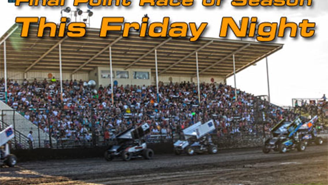 Final Point Race of Season This Friday Night