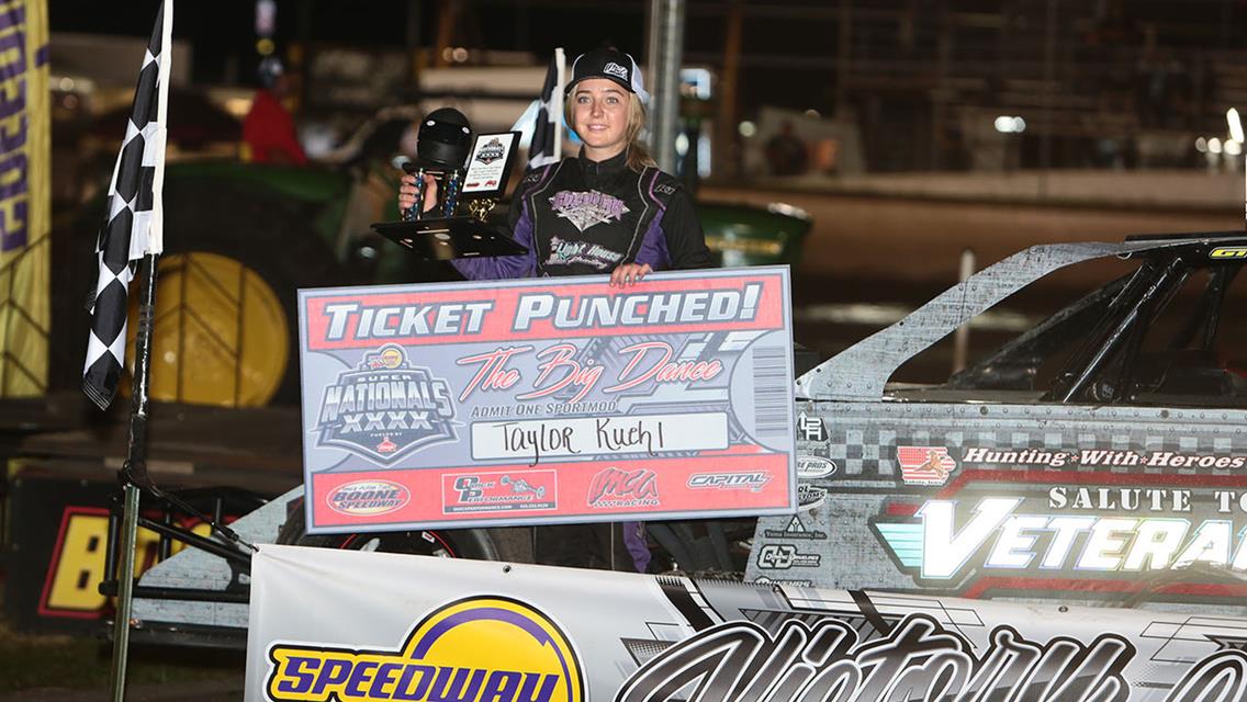 Kuehl stays cool in front, collects Super Nationals SportMod qualifying checkers