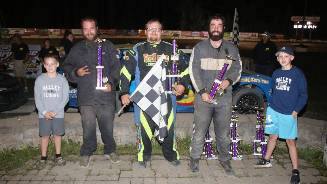 Gason Gray in the Sabil &amp; Sons DIRTcar Sportsman Modifieds and Andrew Fitgerald in the LaValley Building Supply Dirt Stocks both score win #6 for the