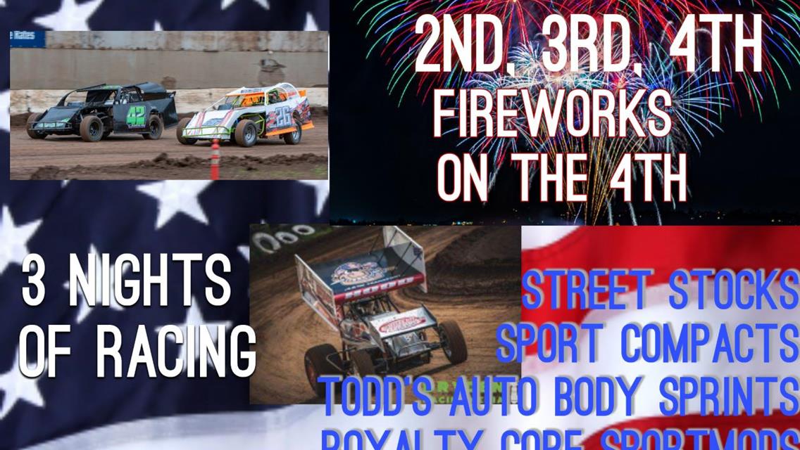 STREET STOCKS ADDED TO 3 NIGHTS OF FREEDOM CUP AT COTTAGE GROVE SPEEDWAY!!