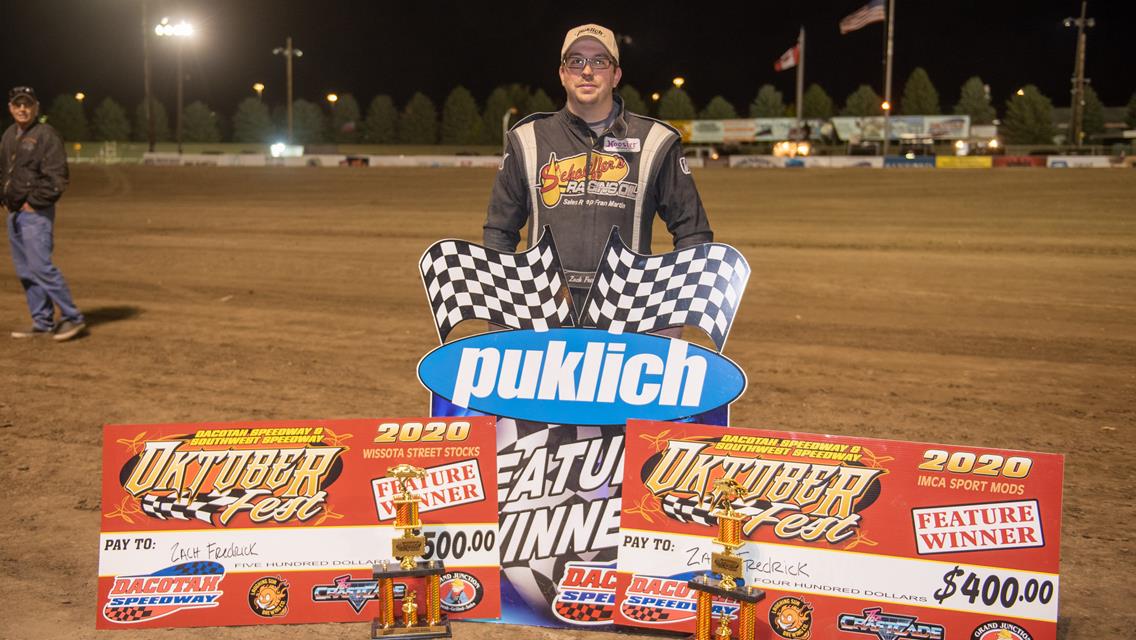 FREDERICK DOUBLES UP AT DACOTAH SPEEDWAY