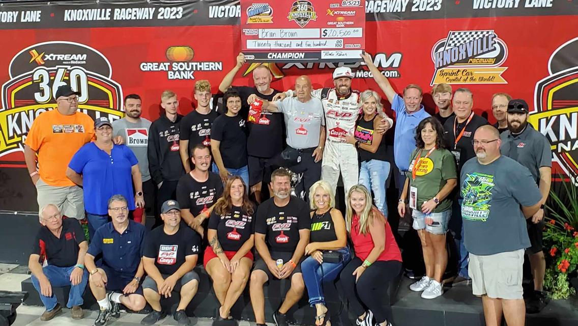 Brian Brown Wins the 33rd Xtreme Powered by Mediacom 360 Knoxville Nationals by Inches!