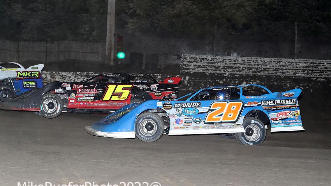 Sycamore Speedway (Maple Park, IL) – Lucas Oil Midwest LateModel Racing Association – Harvest Hustle – September 30th-October 1st, 2022. (Mike Ruefer photo)