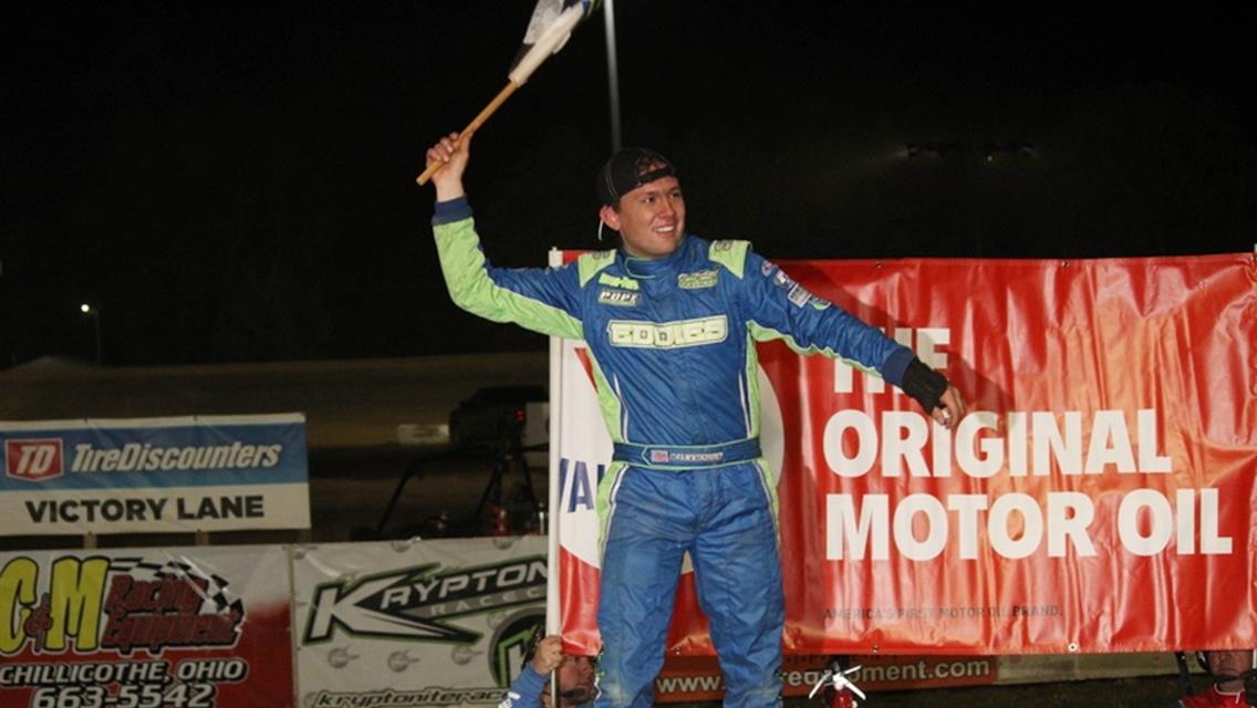 Devin Moran Dominates Valvoline Iron-Man Late Model Northern Series Dan Reno/Jackie Boggs Memorial at Atomic Speedway