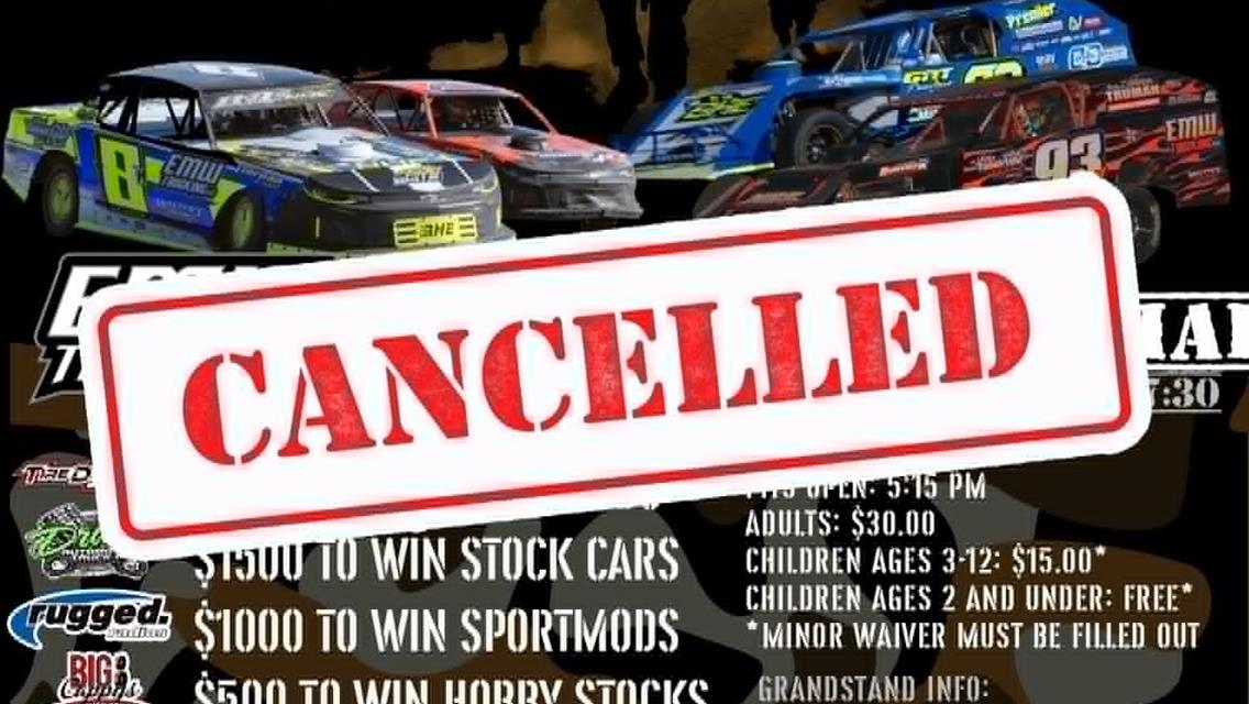 May 24th Races are Cancelled