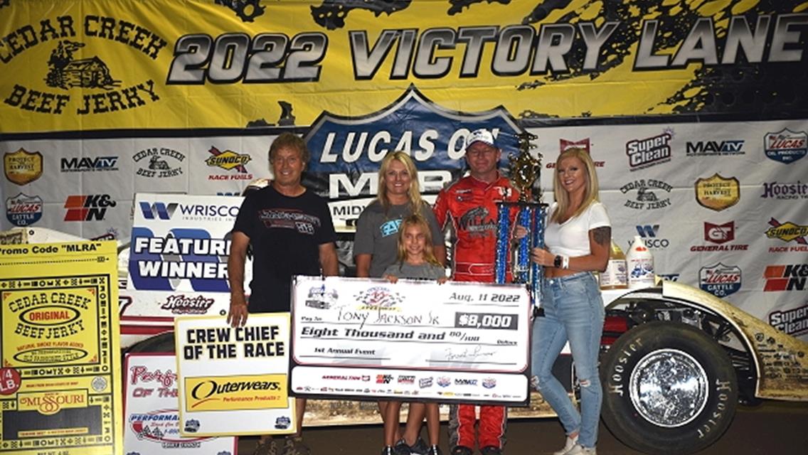 &quot;Prime Time&quot; Back on Top--Jackson Scores Lucas Oil MLRA Win at CJ Speedway