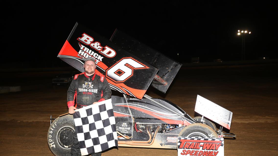 Tim McClelland Races to 3rd Career 358 Sprint Car Victory at Trail-Way