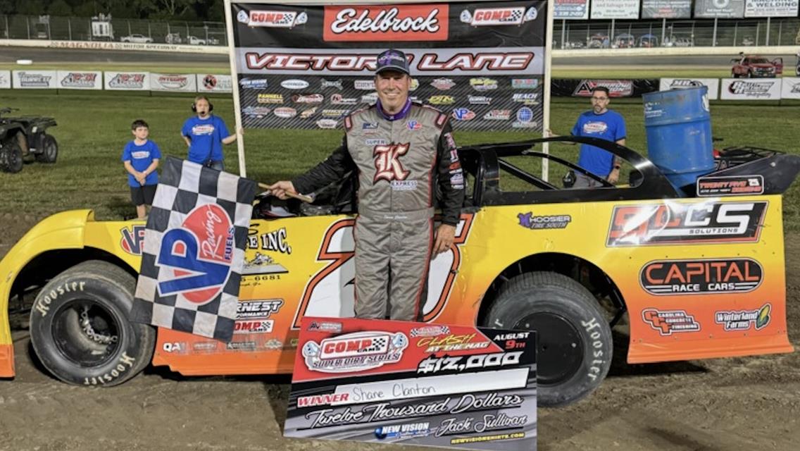 Shane Clanton collected $12,000 for the CCSDS Clash at The Mag finale win on Saturday, August 9.