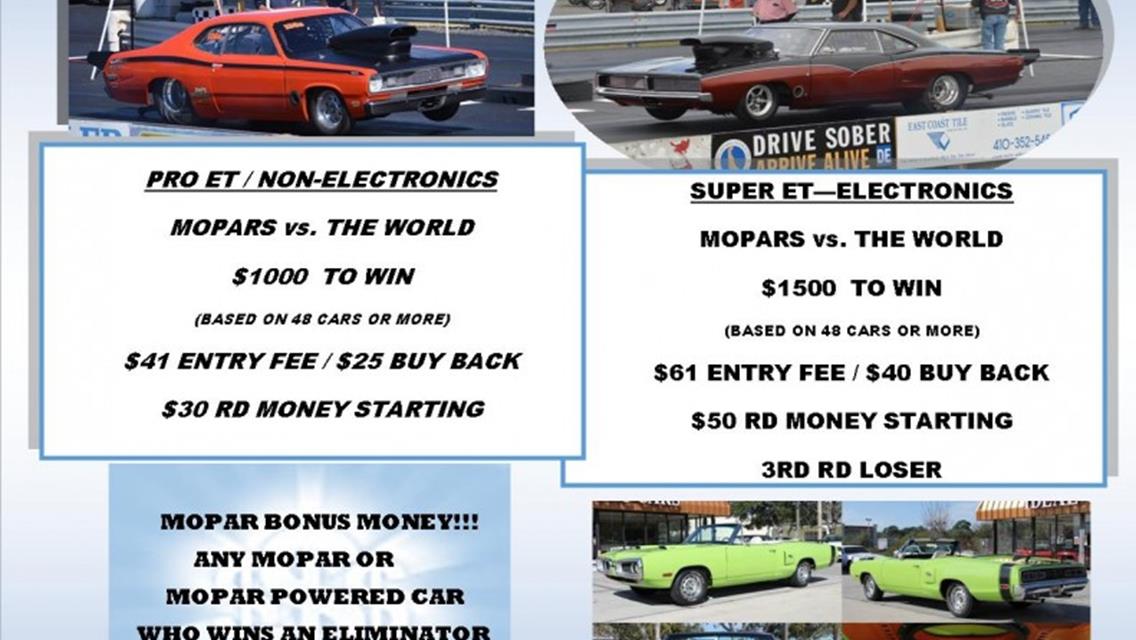 INAUGURAL MOPAR MUSCLE SUNDAY THIS WEEKEND