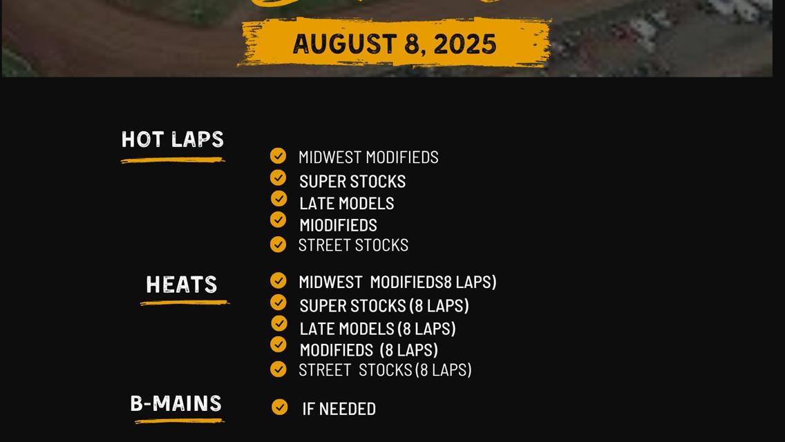 Order of Events for 8/8/2025