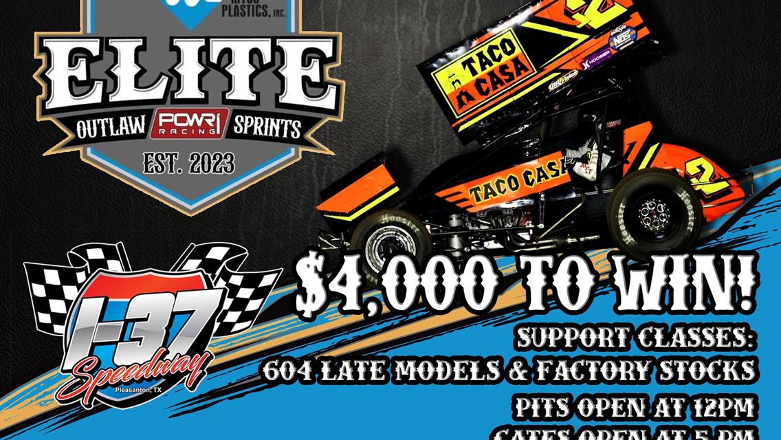 ELITE Outlaw POWRI Racing Sprints - $4000 to WIN!