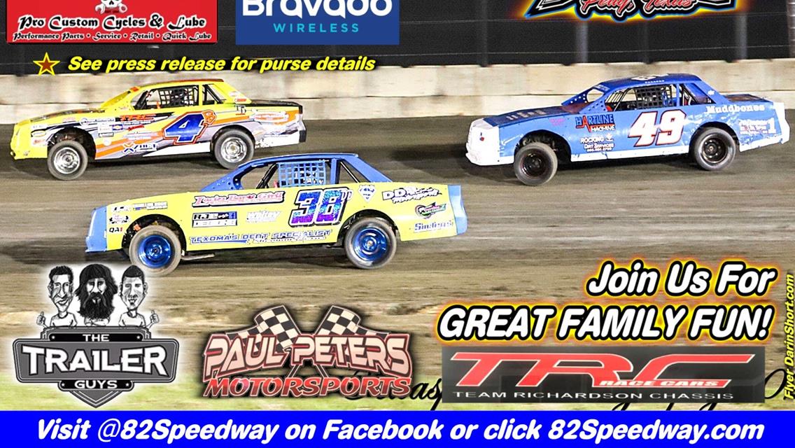 OUR NEXT EVENT at 82 Speedway is SATURDAY MAY 15th - 7pm Hot Laps!