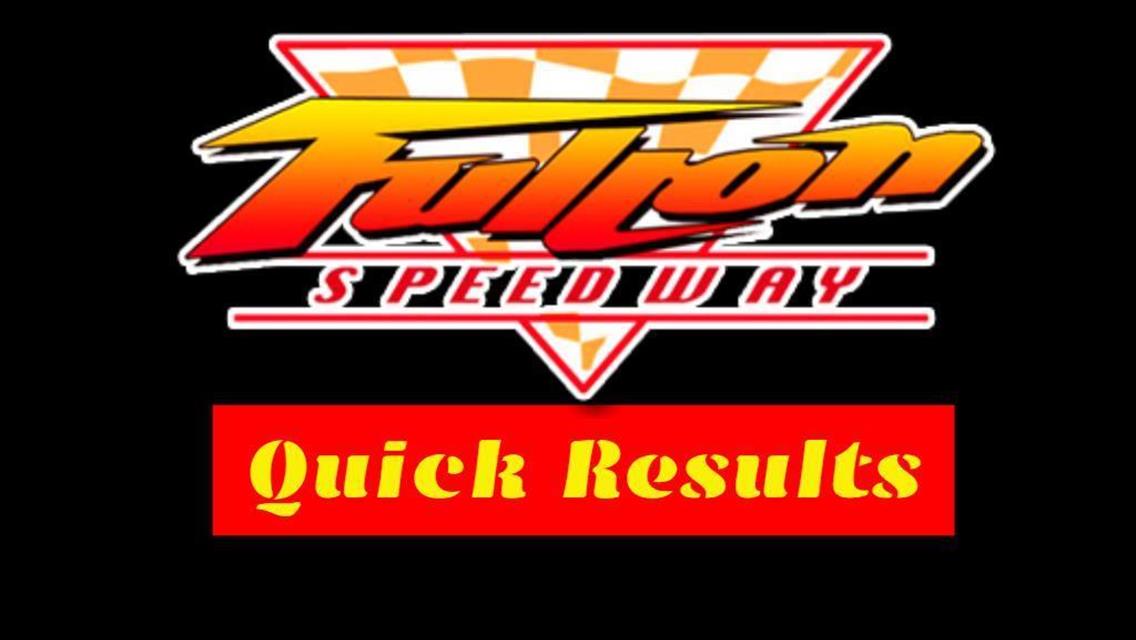 June 22 Fulton Speedway Quick Results