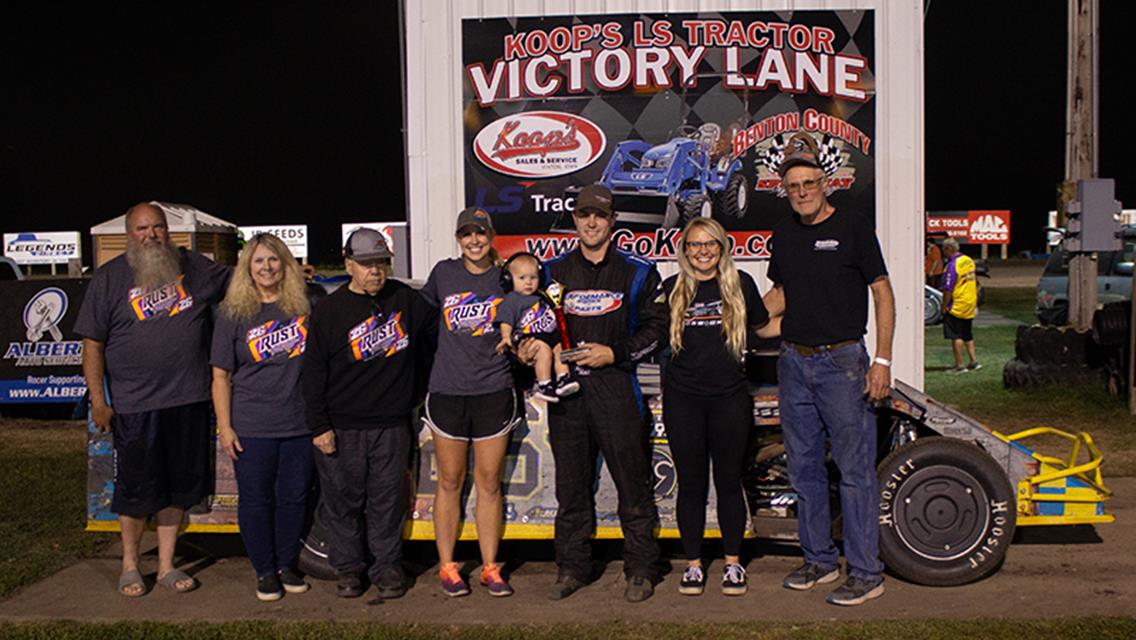 Rust wraps up track title in victory lane at Benton County Speedway