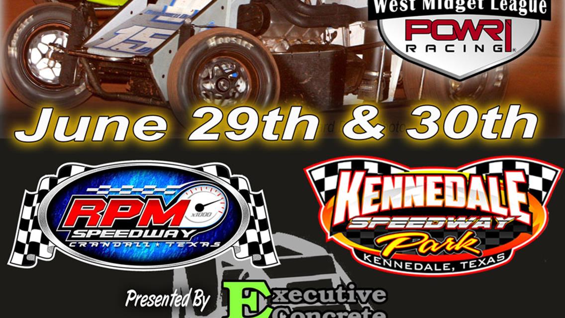 POWRi West Midgets Set for Texas Two Step this Weekend