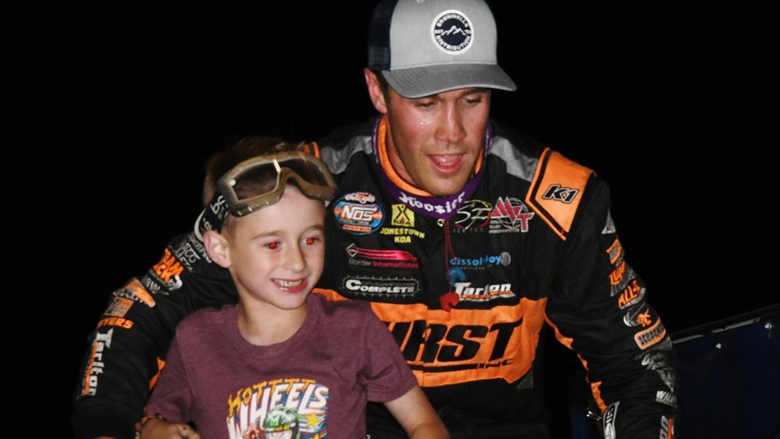 Carson Macedo Sweeps Outlaws weekend at Knoxville; Westbrook wins in last lap thriller