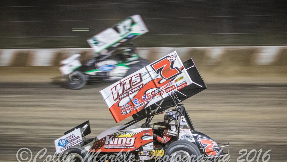 Sides Fights Loose Car throughout Busy Week with World of Outlaws