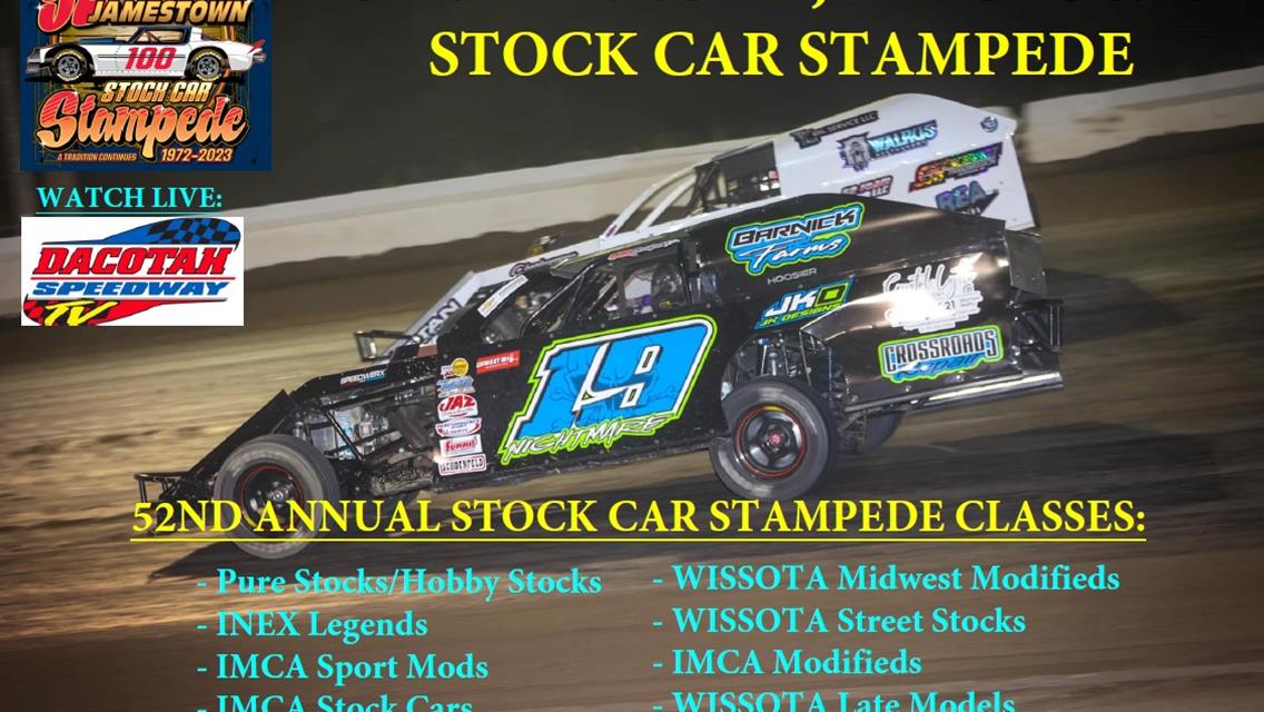 52nd Annual Jamestown Stock Car Stampede - OCTOBER 6TH &amp; 7TH