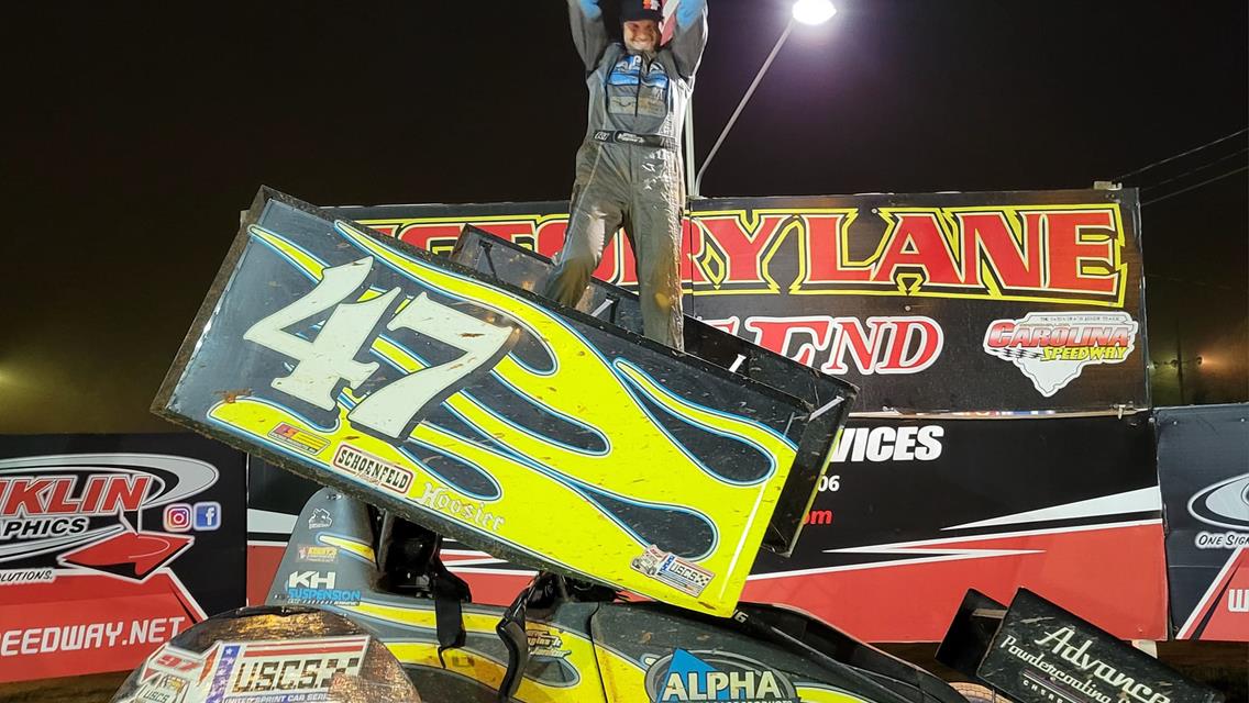 Eric Riggins , Jr. Charges to 2nd USCS 2024 win at Carolina Speedway