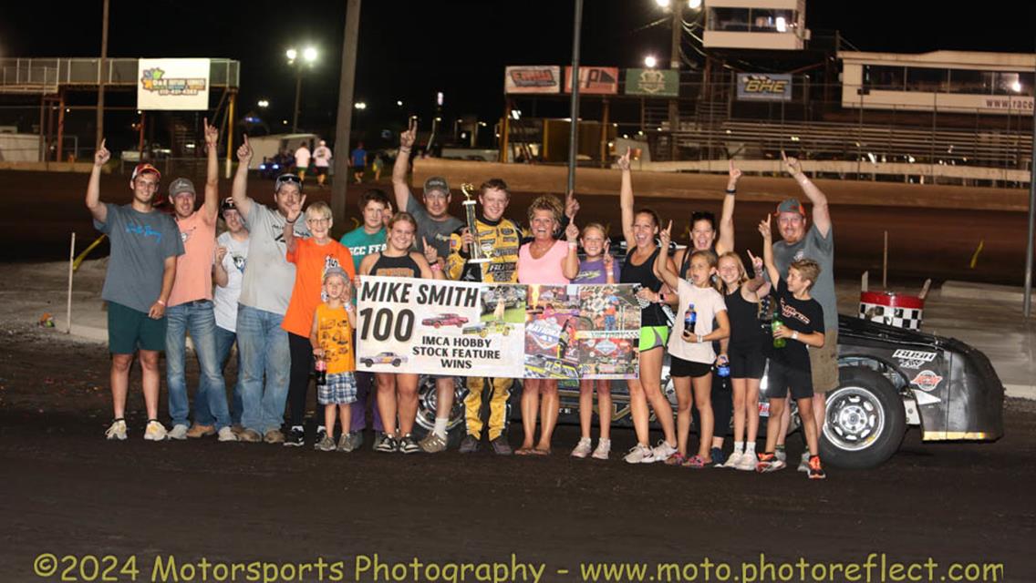 Mike Smith nabs 100th Hobby Stock victory, Ward, Smith, Havlike, Gray, and Grady also take checkers