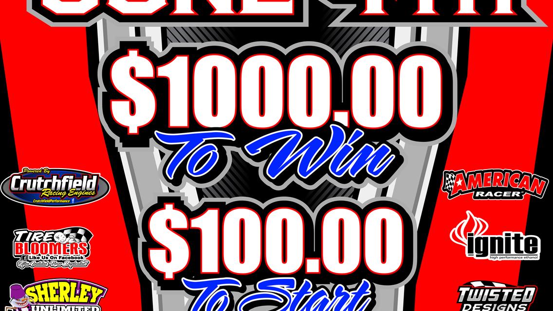 $1000 to win $100 to start @ Circle City Raceway