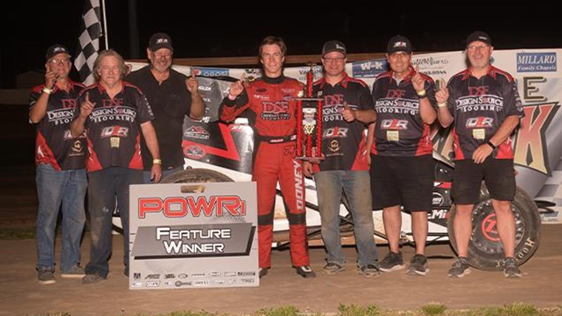 Xavier Doney Dominates Lake Ozark Speedway Win with POWRi WAR