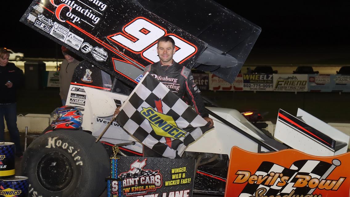 One For the Thumb: Tanner Takes Fifth SCoNE Win at Devil’s Bowl Speedway