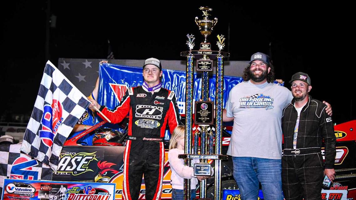 The Valvoline American Late Model Iron-Man Series and Ultimate Heart of America Super Late Model Series would co-sanction the 37th Annual VP Racing Fuels Paul “Butterball” Wooldridge Memorial at Richmond Raceway in Richmond, KY on Saturday, October 12.  Cory Hedgecock of Loudon, TN would lead all fifty-nine laps of the event and claim the $12,059 payday.