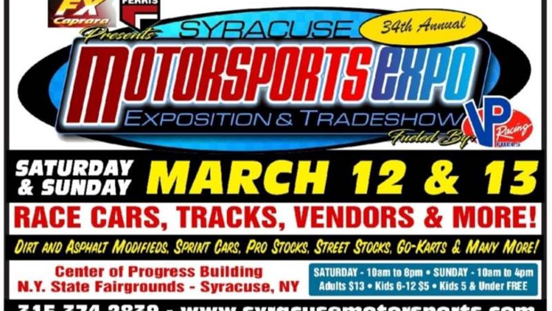 Brewerton and Fulton Speedways Heading to The Syracuse Motorsports Expo March 12-13