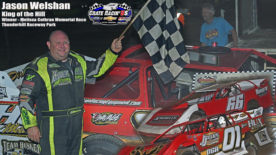 Welshan Posts Fourth Win in Crate Racin’ USA Competition