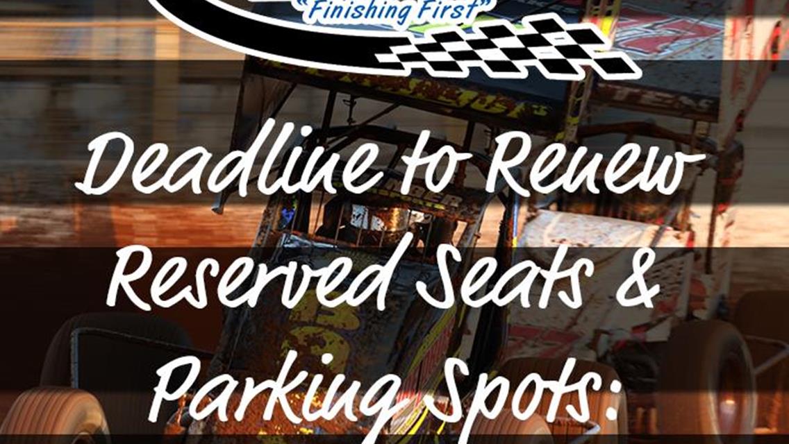 2023 Seat &amp; Parking Renewals Open!