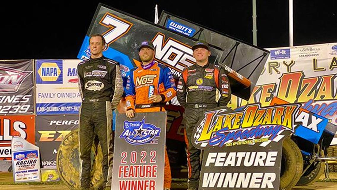 Tyler Courtney wins Beach Brawl opener at Lake Ozark Speedway