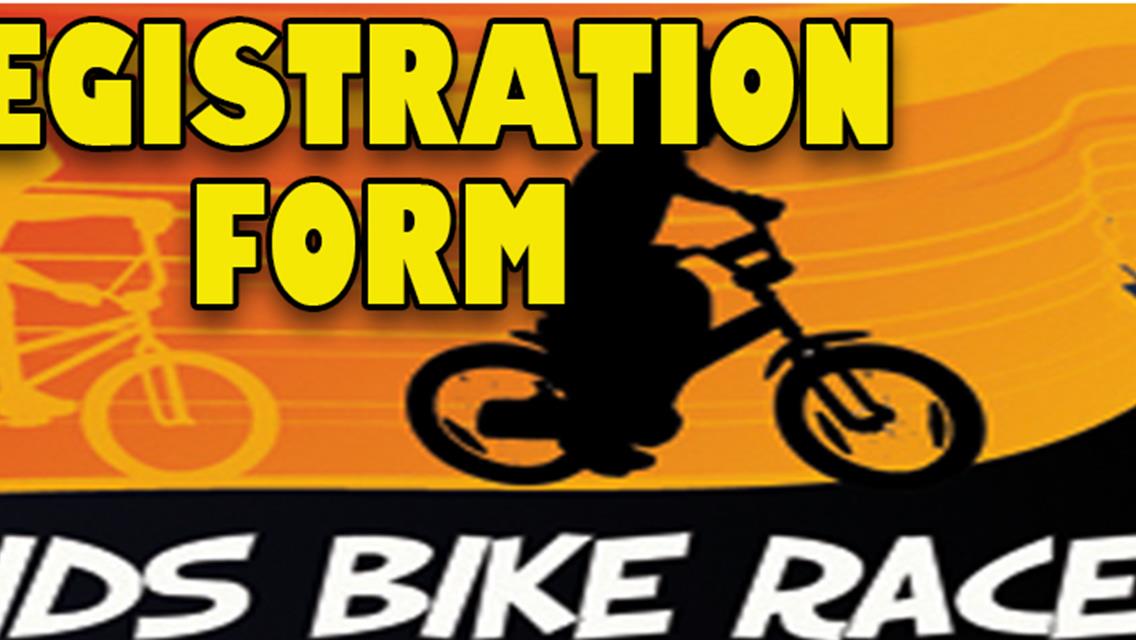 Form for Kids Bike Race Registration