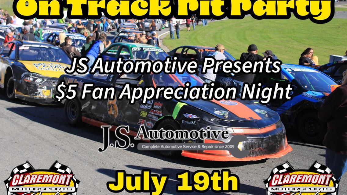 *JS Automotive Presents Fan Appreciation Night at Claremont Motorsports Park