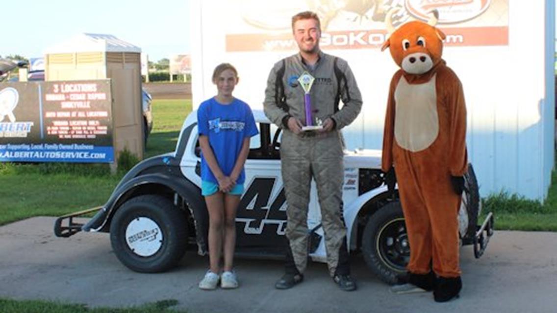 Hilmer, Kimm, Schmitz highlight night of firsts at Benton County Speedway