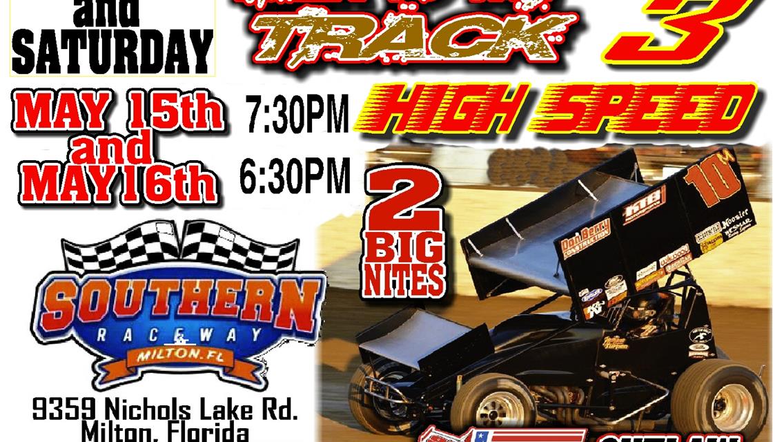USCS Sprints and 600 Micros set for 2-days of action at Southern Raceway on Friday/Saturday May 15th and 16th