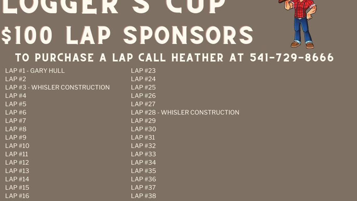 VIRGIL HANSON MEMORIAL LOGGER&#39;S CUP LAPS ARE ON SALE NOW!!