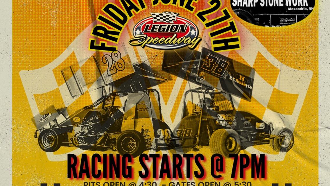 This Friday June, 27th the Granite State Micro Sprints are back at Legion Speedway!