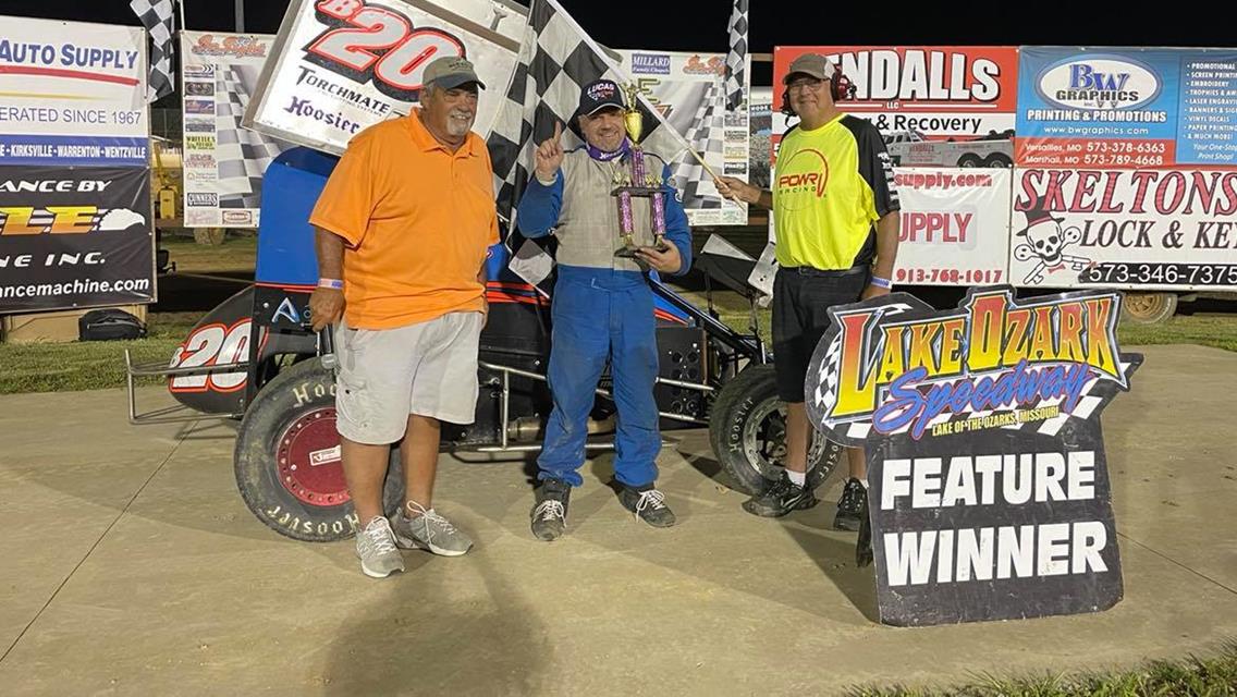 Tom Brown Wheels to Feature Win at Lake Ozark in POWRi Midwest Lightning Sprints