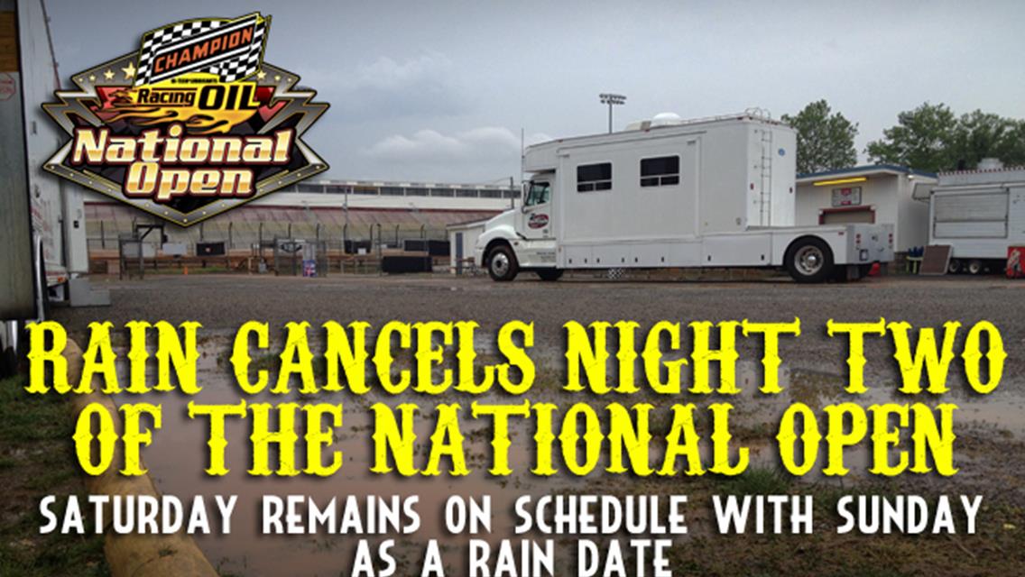 Rain Cancels Night Two of the National Open