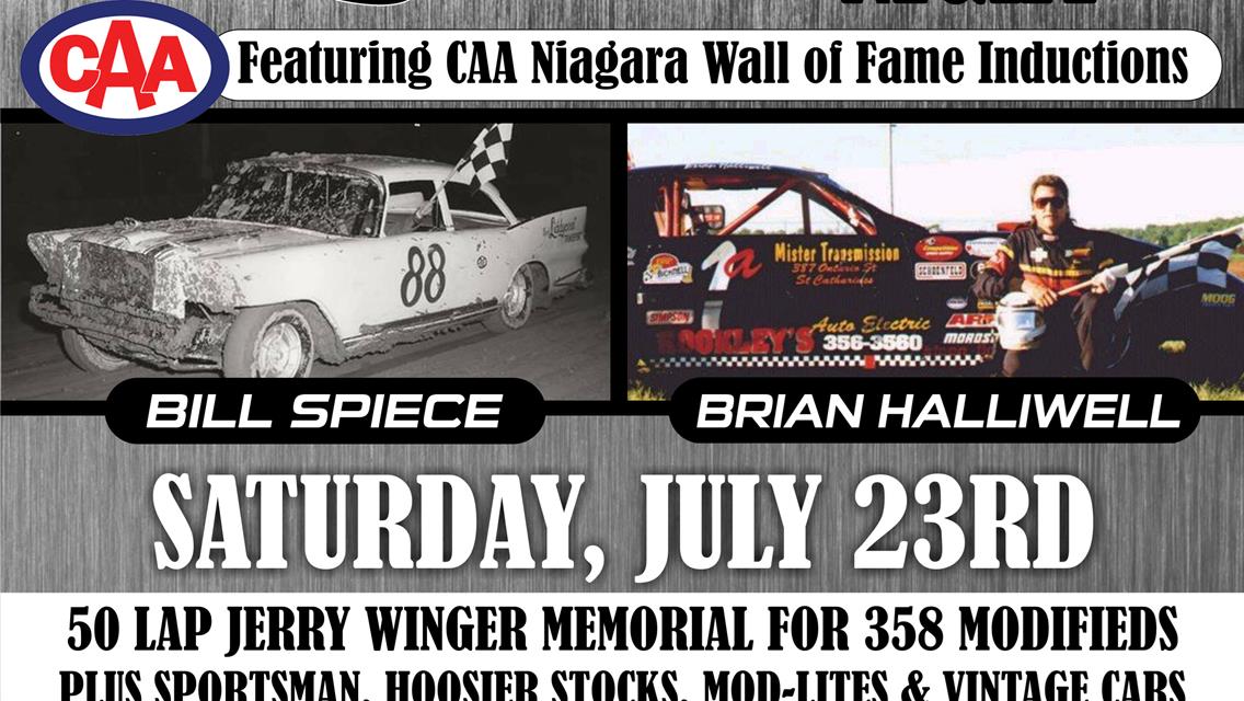 Fastek Inc. presents The Jerry Winger Memorial and CAA Wall of Fame Night This Saturday Night