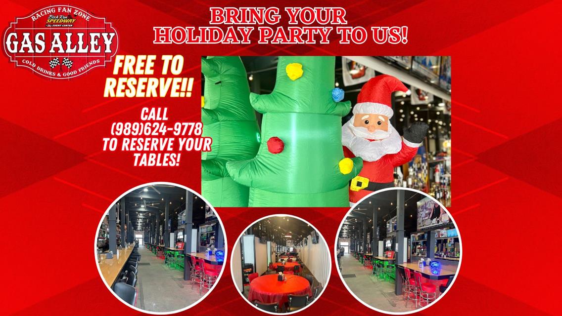 FREE Reservations! Let Gas Alley Bar & Grille host your Holiday Party!