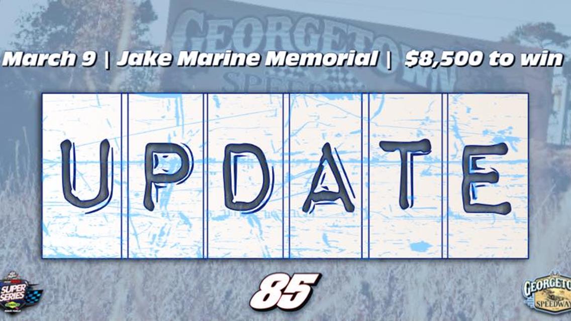 Friday, March 8 Practice A &quot;Go&quot; - Sunday Rain Date Available for Jake Marine Memorial