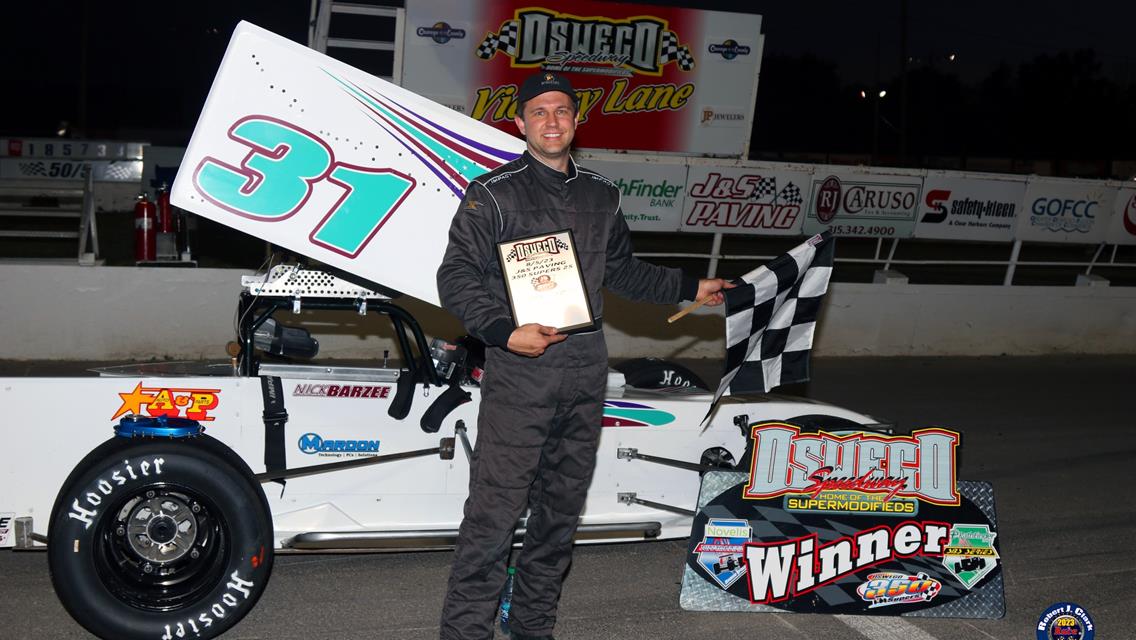 Barzee Leads Wire to Wire for Career First J&amp;S Paving 350 Super Feature Win