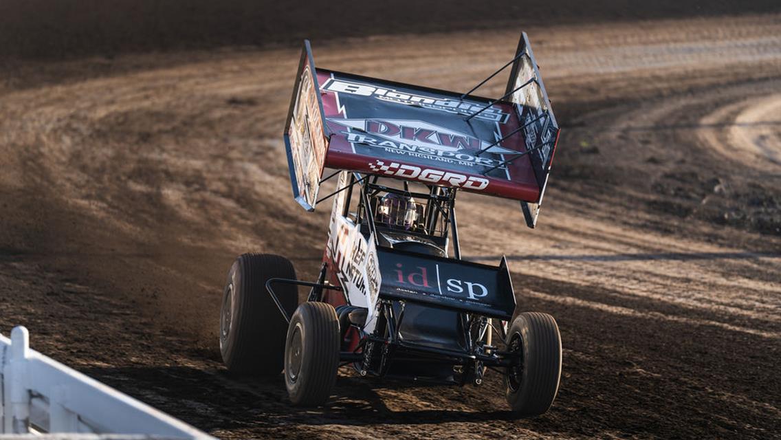 Kaleb Johnson Maneuvers to First World of Outlaws Top 10 of Season During Huset’s Speedway Season Finale