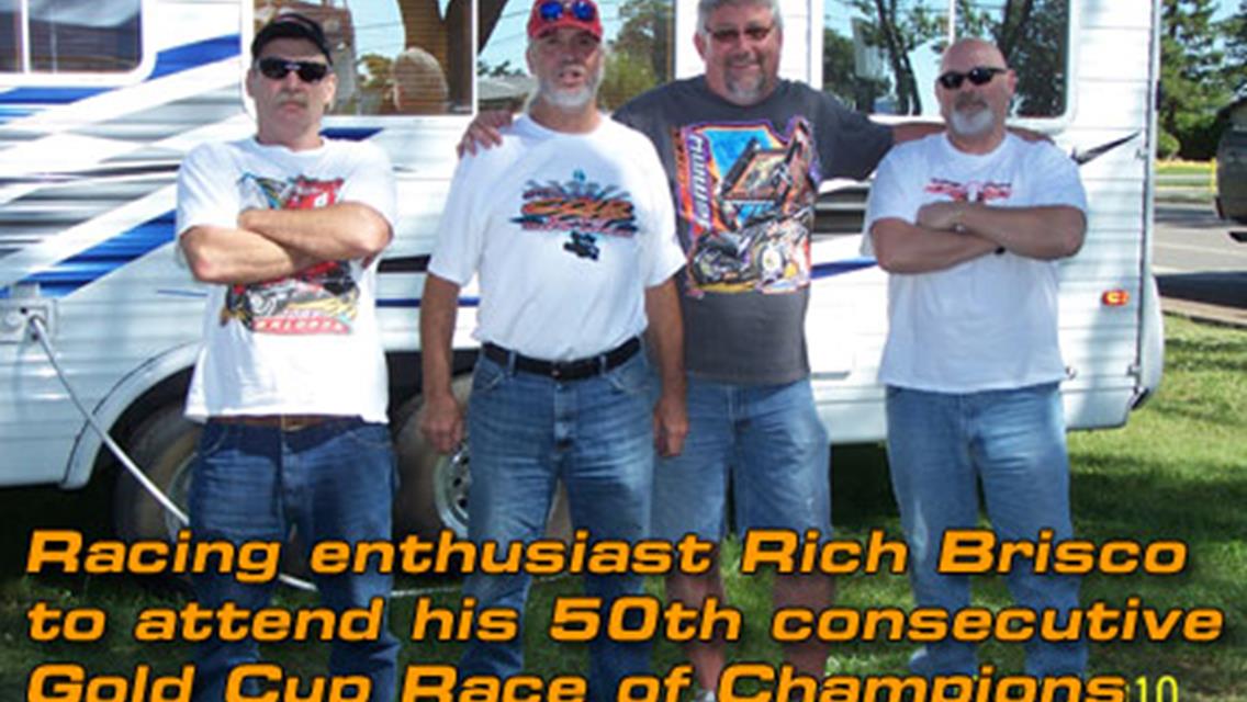 Racing enthusiast Rich Brisco to attend his 50th consecutive Gold Cup Race of Champions