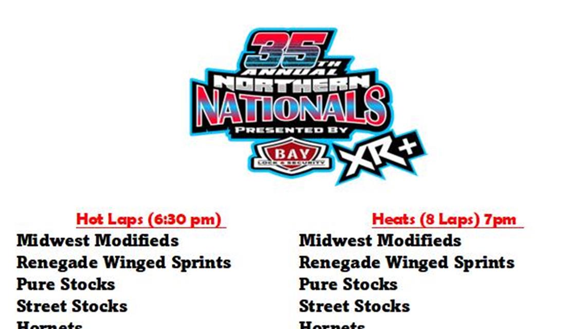TONIGHT!!! NORTHERN NATIONALS NIGHT ONE - ORDER OF EVENTS