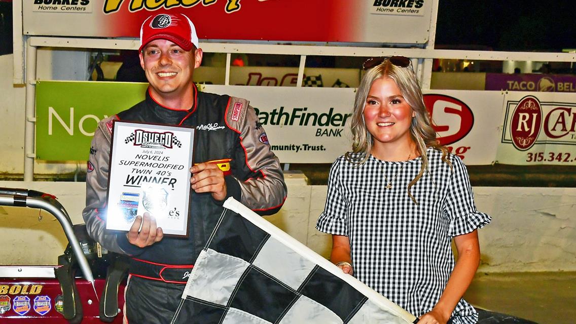Abold All The Way: Jeff Abold Leads Every Lap, Holds Off Mike Bruce to Win Second Novelis Supermodified Twin 40